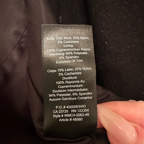 Wilfred Cocoon Coat XXS Black - Picture 3 of 5